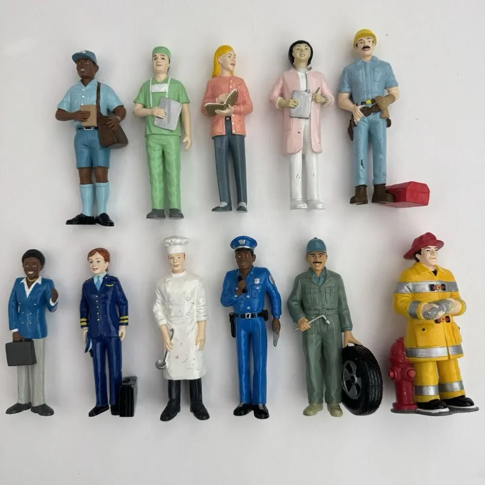 11 Vtg‎ Lakeshore Learning Career Figures Fireman Chef Doctor Teacher Police….